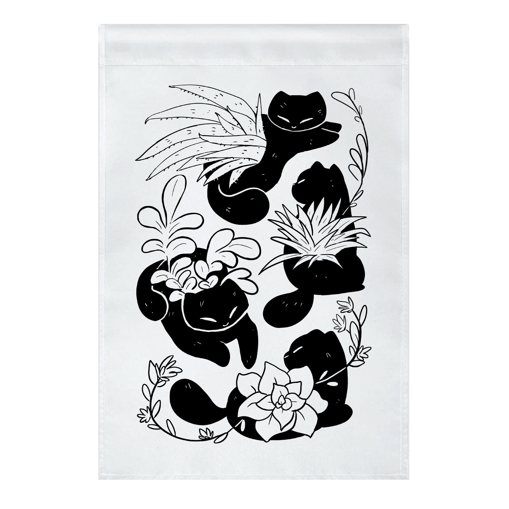 Succulent Cats Garden Flag